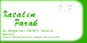 katalin parak business card